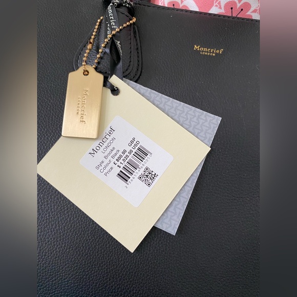 MONCRIEF STUNNER Black Leather Handbag - Picture 4 of 6